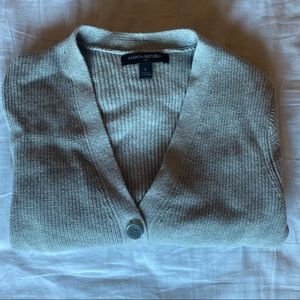 Gray Waffle Knit Banana Republic ButtonUp Cardigan